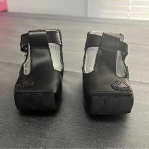 Black Leather Baby Shoes